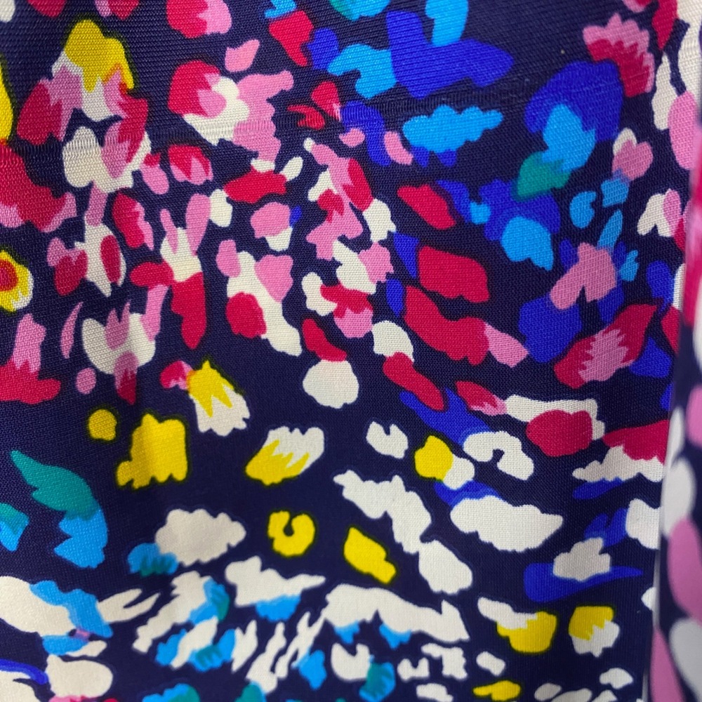 Shop The Mint XL Smocked Flutter Sleeve Abstract Leopard Print Blouse MultiColor - Picture 5 of 11